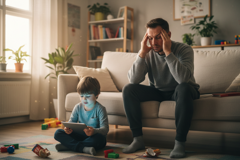 Stressed Parents May Be More Likely to Turn to Screens, New Study Finds