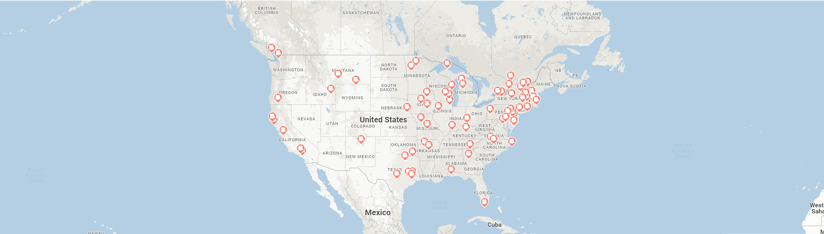 Map of our authorized retailers